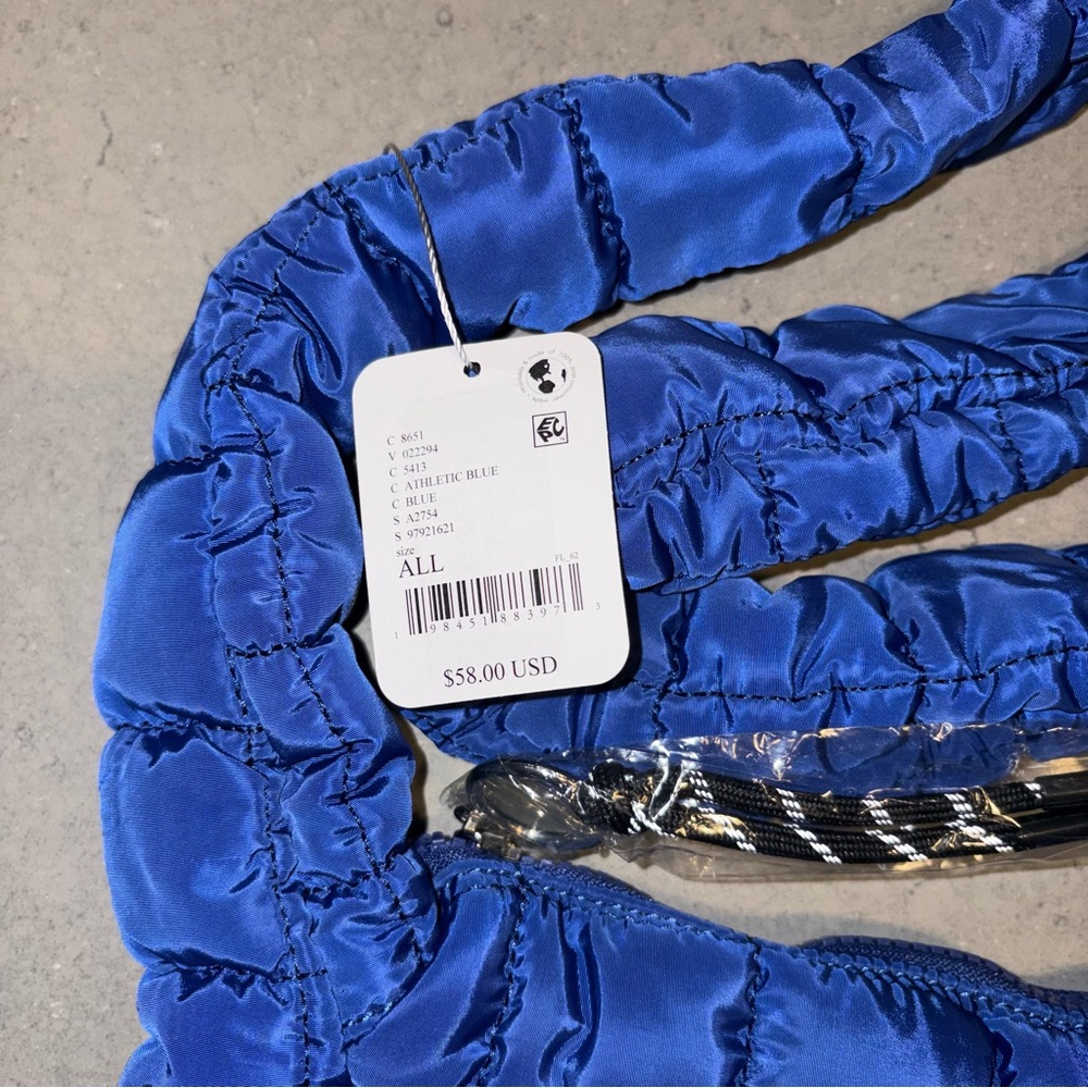 NWT Free People x FP Movement Quilted Baby Carryall Crossbody Bag in Royal Blue - Picture 7 of 12